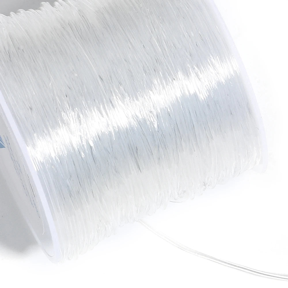 55-80m Elastic Crystal Beading Thread – Stretchy DIY Jewelry Line Jewelry Beading Thread PLUSH transparent 1.5mm x 55m