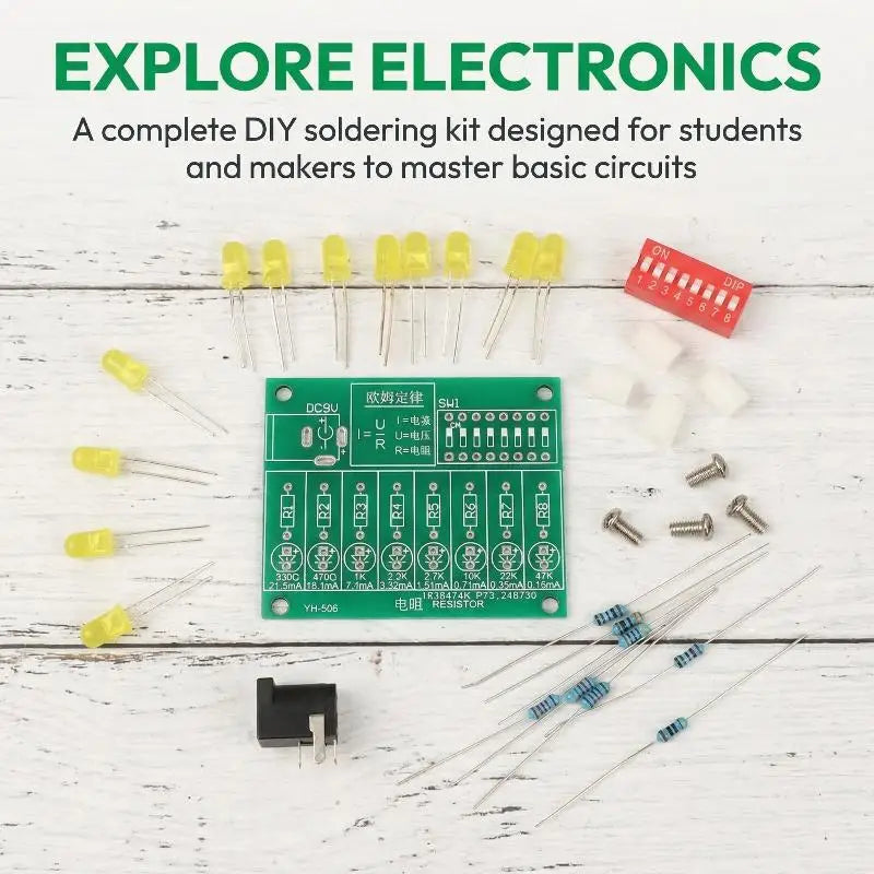 DIY LED Soldering Practice Kit | STEM Electronics Beginner Kit Soldering Practice Kit PLUSH