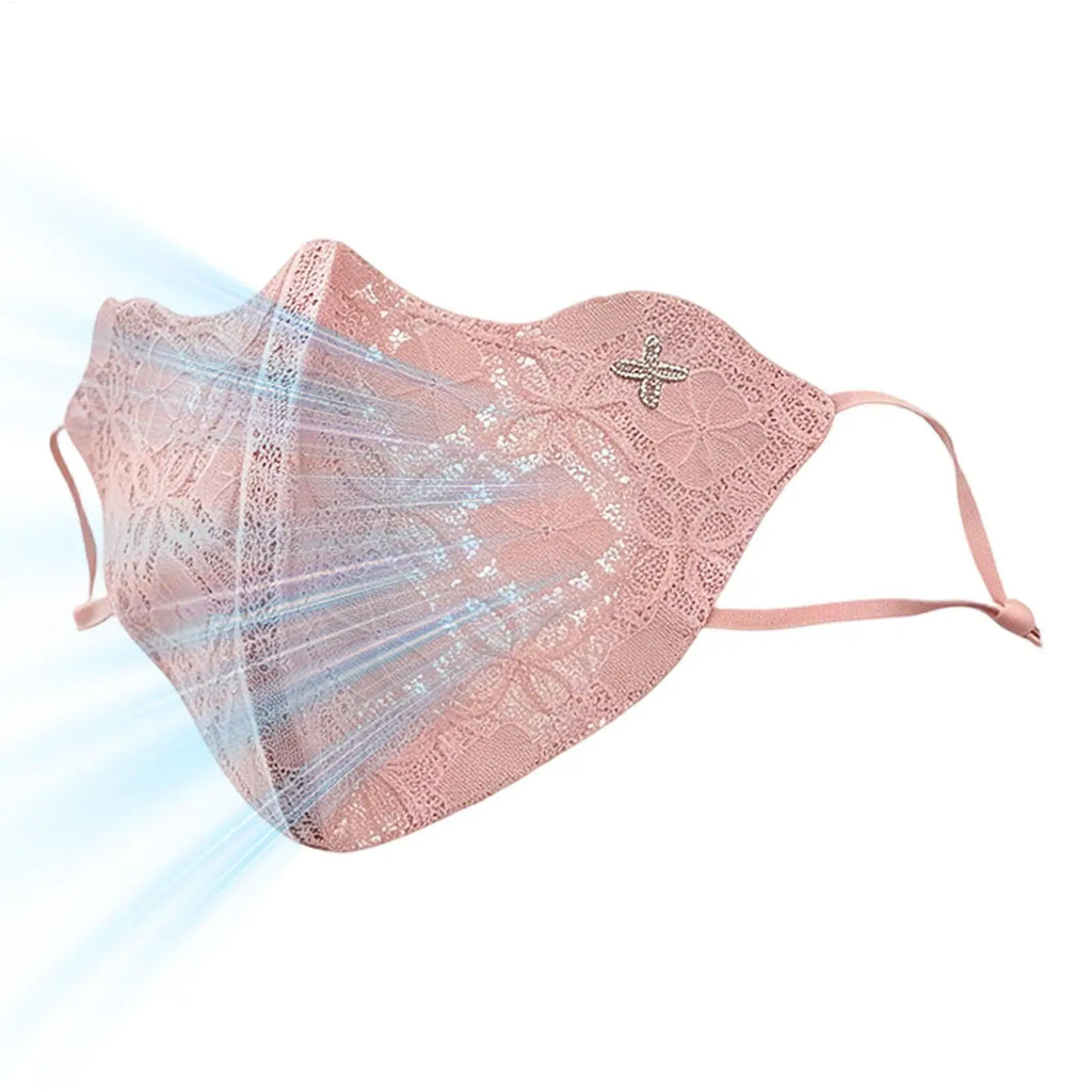 Women's UPF50+ Lace Sun Face Cover – Breathable UV Shield Sun Face Cover PLUSH