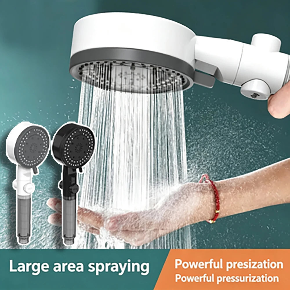 10-Mode Filtered Handheld Shower Head | One-Touch Stop Handheld Shower Head PLUSH