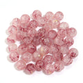 50pcs 8mm Ice Crack Gold Foil Glass Beads for DIY Jewelry Glass Spacer Beads PLUSH purple 8mm