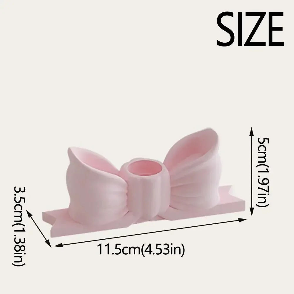 Bow Tie Plaster Candlestick Holder – 3 Colors Home Decor Candle Holder PLUSH
