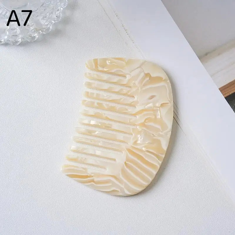 Retro Marble Acetate Hair Comb | Portable Scalp Styling Comb Hair Styling Comb PLUSH A7