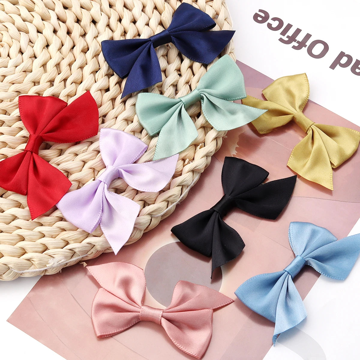 20pcs Satin Ribbon Bows – DIY Craft & Party Decoration Ribbon Bows PLUSH