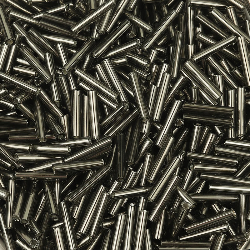Silver Filled Glass Tube Seed Beads 10–50g | DIY Jewelry Glass Seed Beads PLUSH Gun Black 10g ab 140pcs