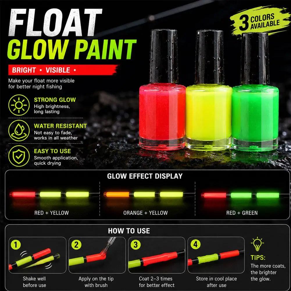 Fluorescent Fishing Float Tip Paint 16ml – Night Fishing Fishing Float Paint PLUSH
