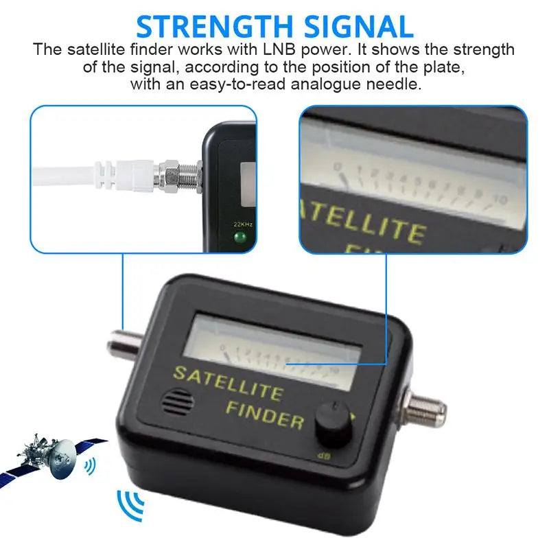 Digital Satellite Finder High-Sensitivity Signal Meter | KOQZM Satellite Signal Finder PLUSH