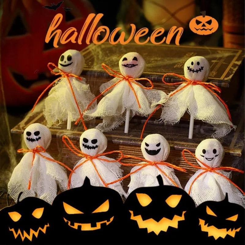 Halloween Ghost DIY Lollipop Craft Kit – Spooky Kids Décor Halloween Craft Kit PLUSH