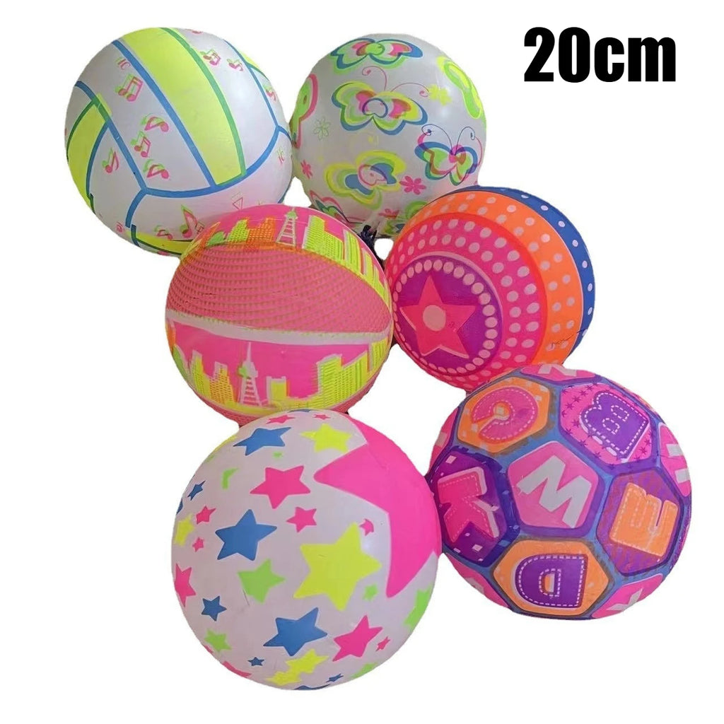 20cm LED Glow-in-the-Dark Inflatable Football – Kids Light-Up Ball LED Inflatable Ball PLUSH