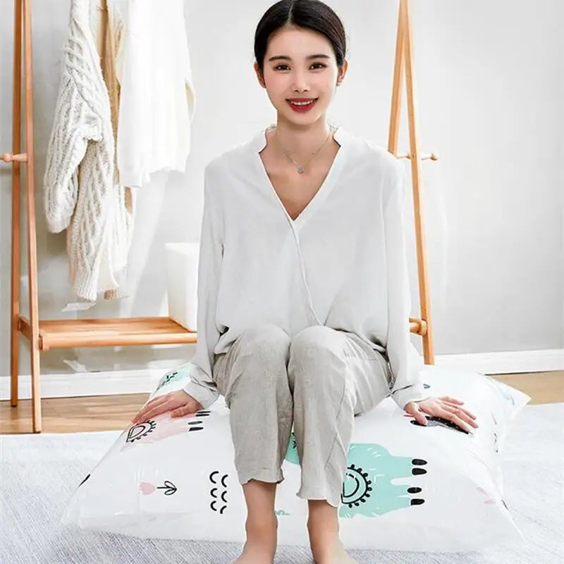 Reusable Vacuum Compression Bags for Clothes & Travel Vacuum Storage Bags PLUSH