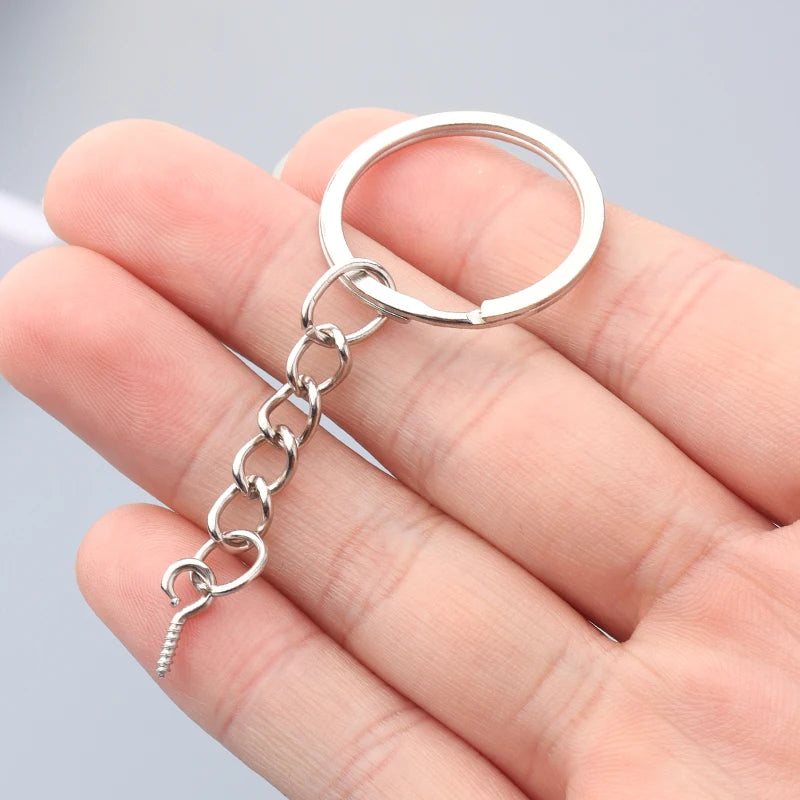 10pcs Metal O-Ring Split Keyrings 25/30mm – DIY Keychain Findings Jewelry Findings PLUSH