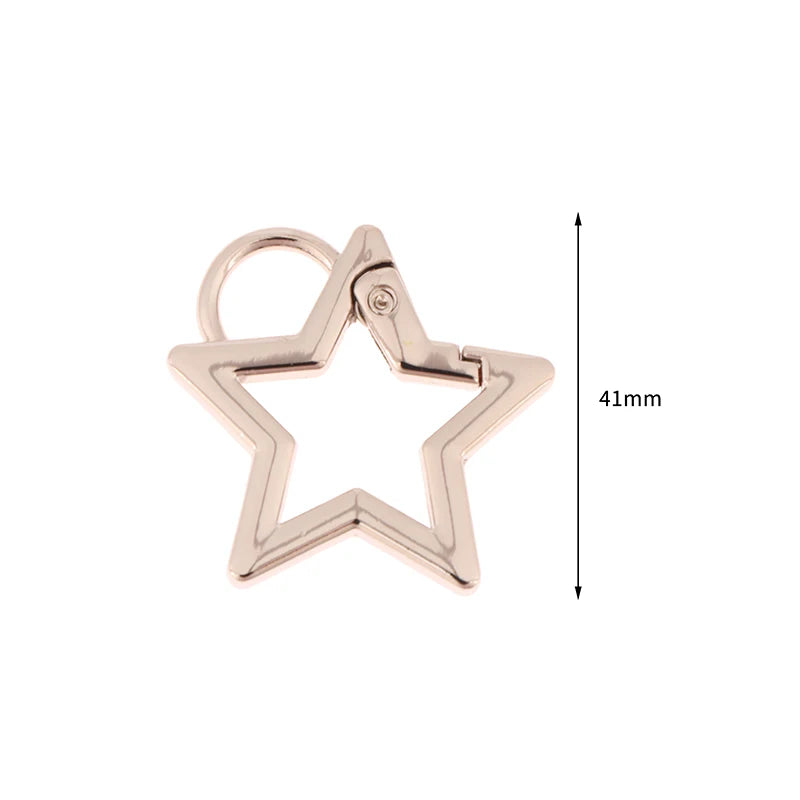 Star Hollow Spring Clasp Carabiner Clip – DIY Jewelry Connector Jewelry Clasp Connector PLUSH A6