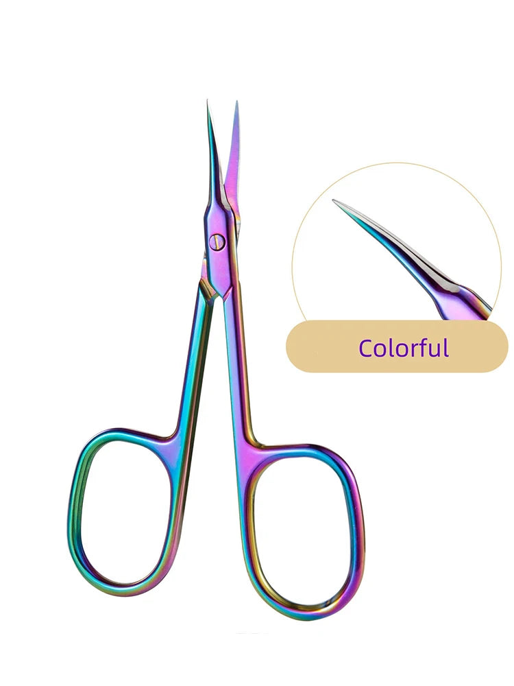 Stainless Steel Cuticle Scissors – Nail & Dead Skin Trimmer Cuticle Scissors PLUSH Colorful