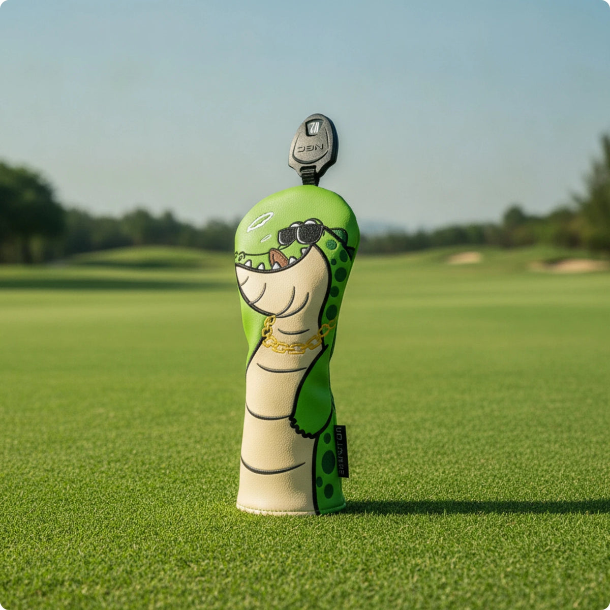 Golf Club Headcover Crocodile Design – Elastic Waterproof PU Golf Club Headcover PLUSH Hybrid