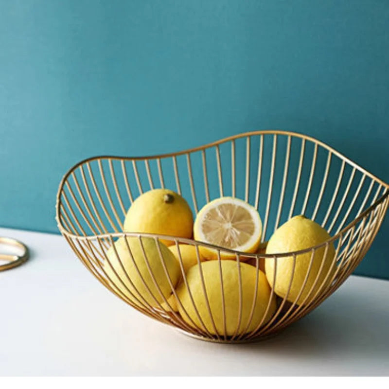 Nordic Iron Wire Fruit Basket | Multuse Storage Bowl Wire Storage Basket PLUSH