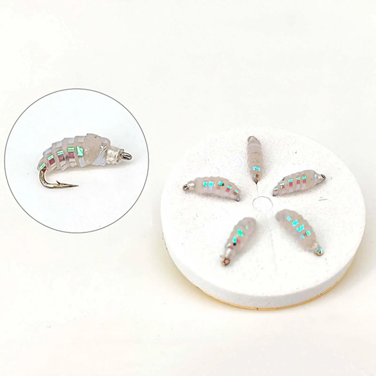 Silicone Fly Fishing Soft Lures 5pcs with Storage Box Fly Fishing Lures PLUSH