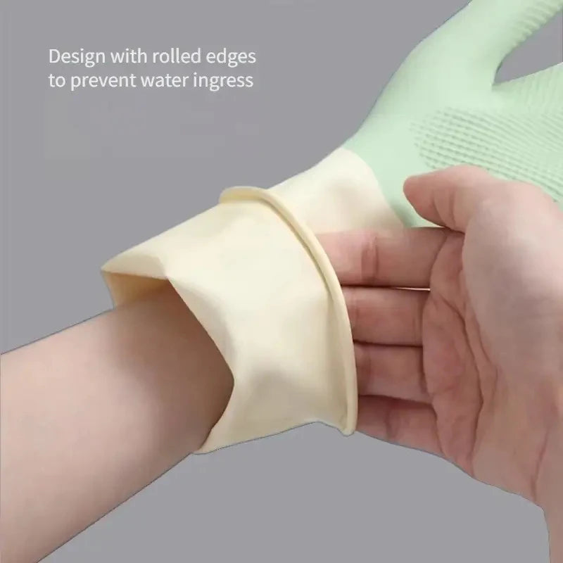 Non-Slip PVC Kitchen Cleaning Gloves – 1 Pair Kitchen Cleaning Gloves PLUSH