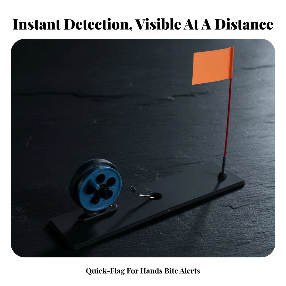 Portable Ice Fishing Rig with High-Visibility Flag Indicator Ice Fishing Rig PLUSH