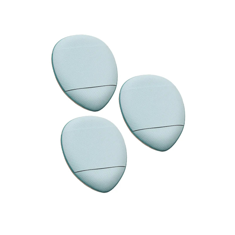 Mini Cosmetic Cushion Puff Set – Foundation & Concealer Sponge Makeup Sponge Puff PLUSH Blue 3pcs OPP