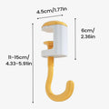 Portable Clamp-On Table Hook – Purse & Bag Hanger Organizer Table Bag Hook PLUSH Yellow 1PC