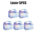 Silver Laser Paper Gift Boxes for Jewelry, Candy & Cosmetics Gift Packaging Box PLUSH Laser 5PCS 1Bag