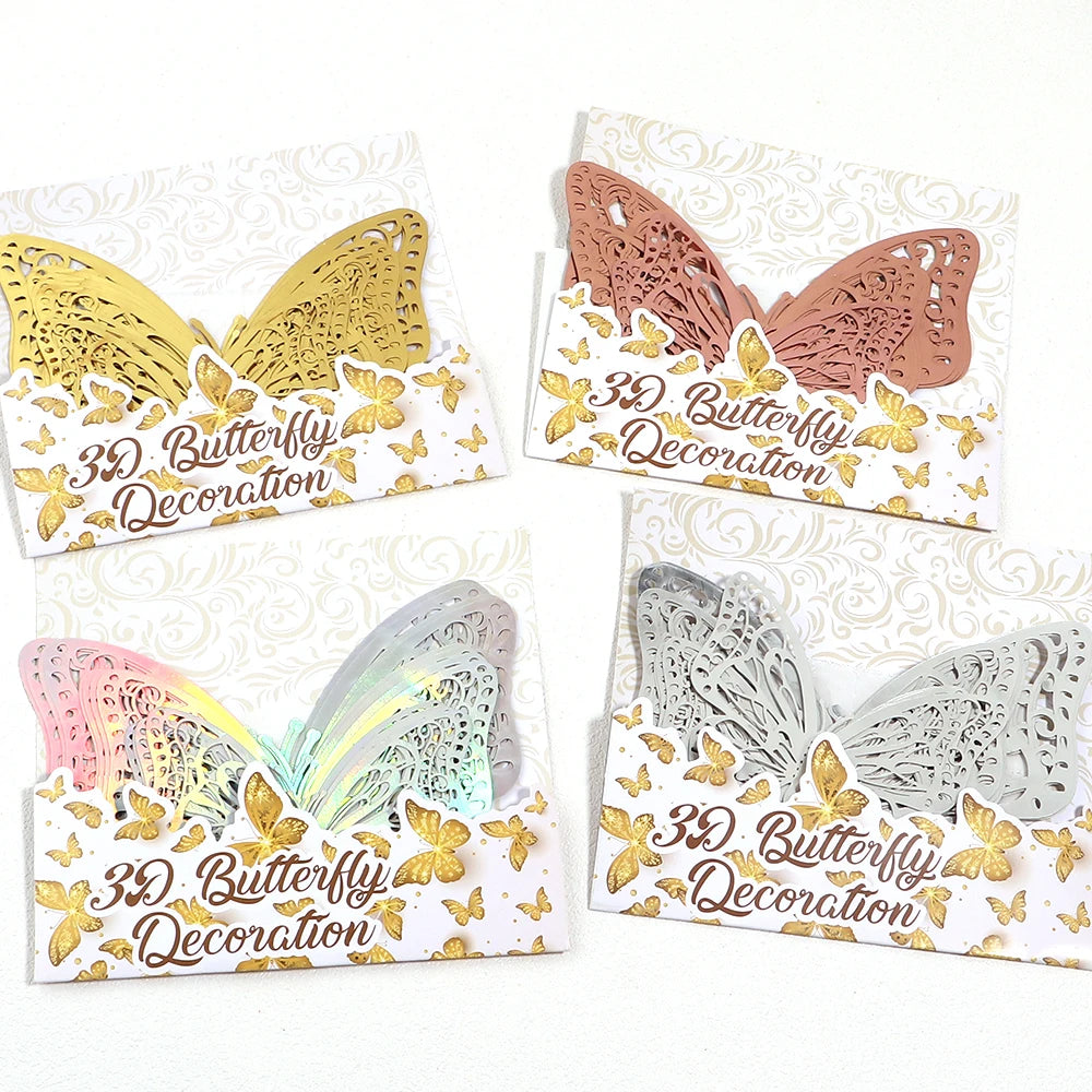 3D Hollow Butterfly Wall Stickers – DIY Home & Party Decor Wall Sticker Decals PLUSH