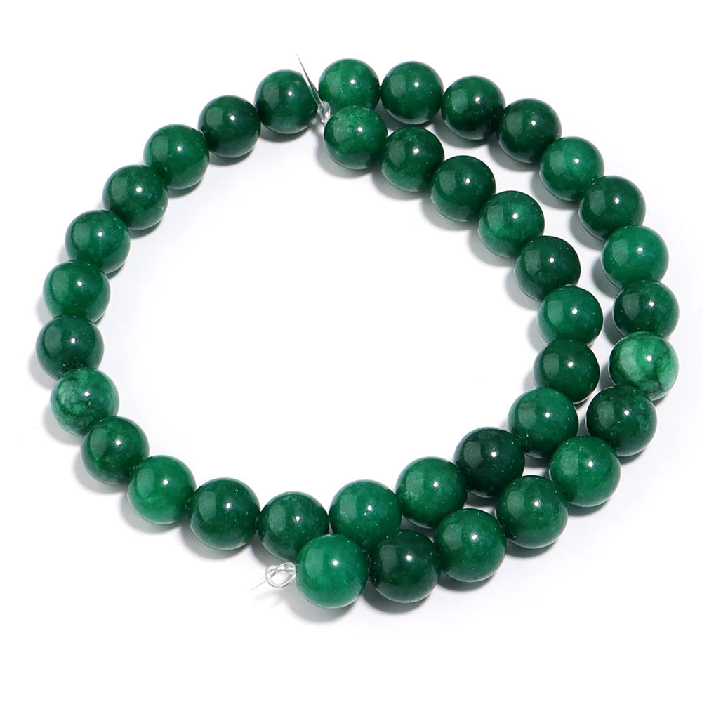 Natural Jade Stone Round Beads 4–12mm | DIY Jewelry Making Stone Beads PLUSH 10mm