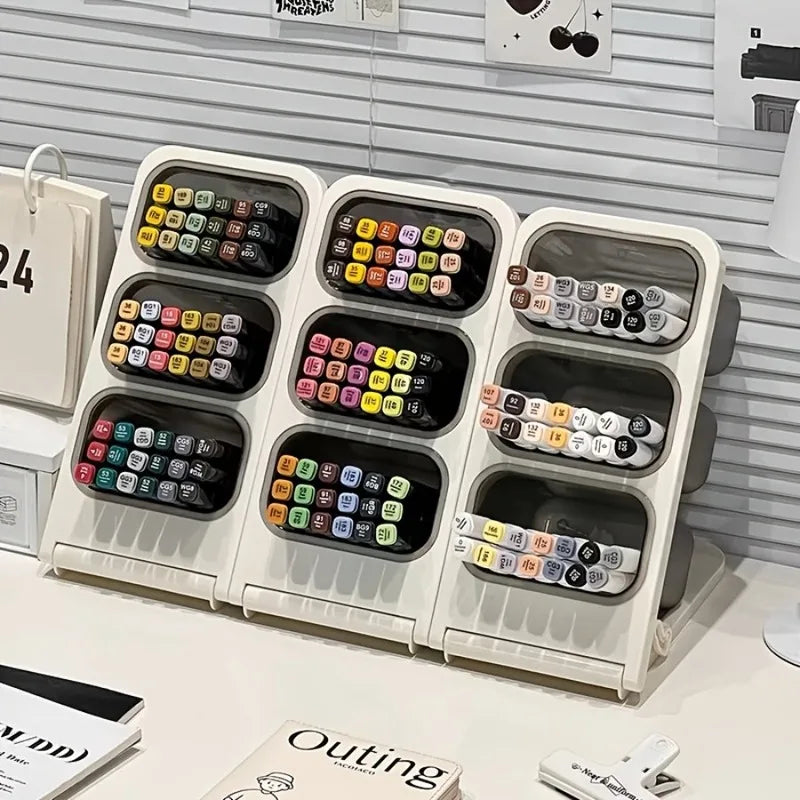 Wall Mounted Pen & Marker Holder – Polished Plastic Desk Organizer Desk Organizer PLUSH