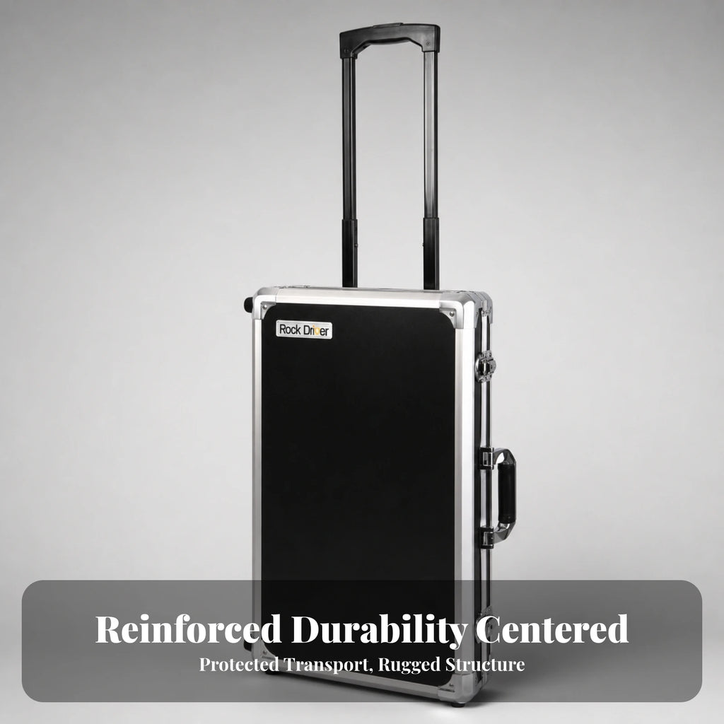 Rolling Effects Case – Padded Pedal Board Case with Wheels Pedal Board Case PLUSH