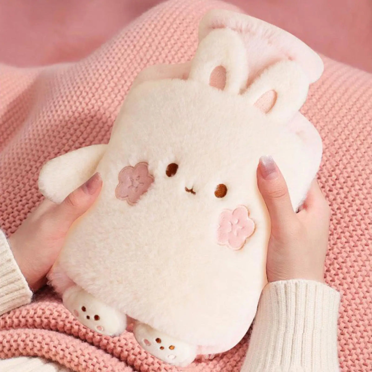 Fuzzy Plush Hot Water Bottle 1000ml – Neck, Back & Hand Warmer Hot Water Bottle PLUSH
