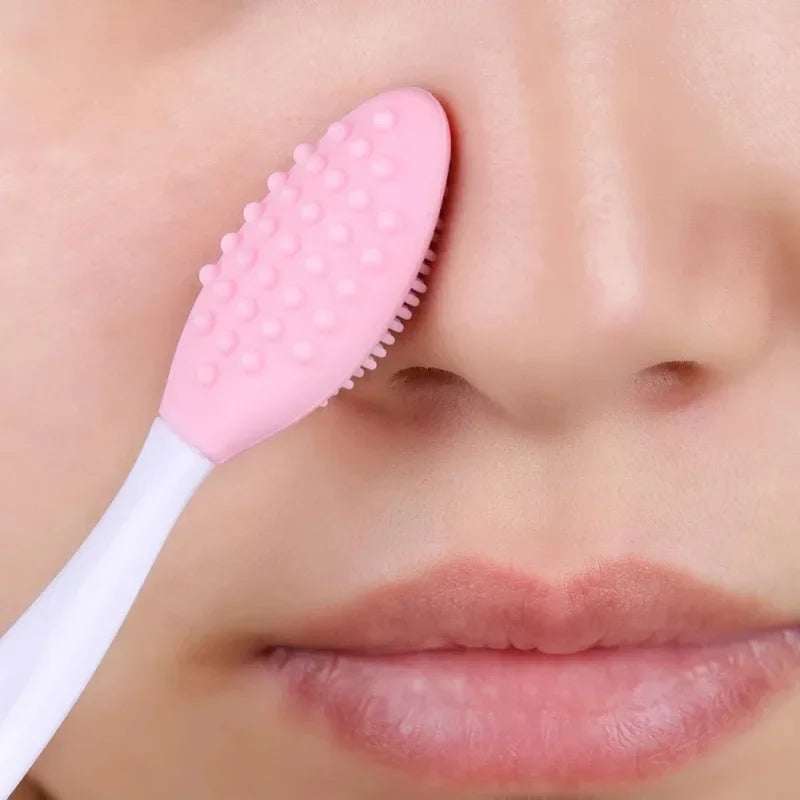 Silicone Face Wash Brush – Exfoliating Pore Cleansing Tool Facial Cleansing Brush PLUSH 1pc random