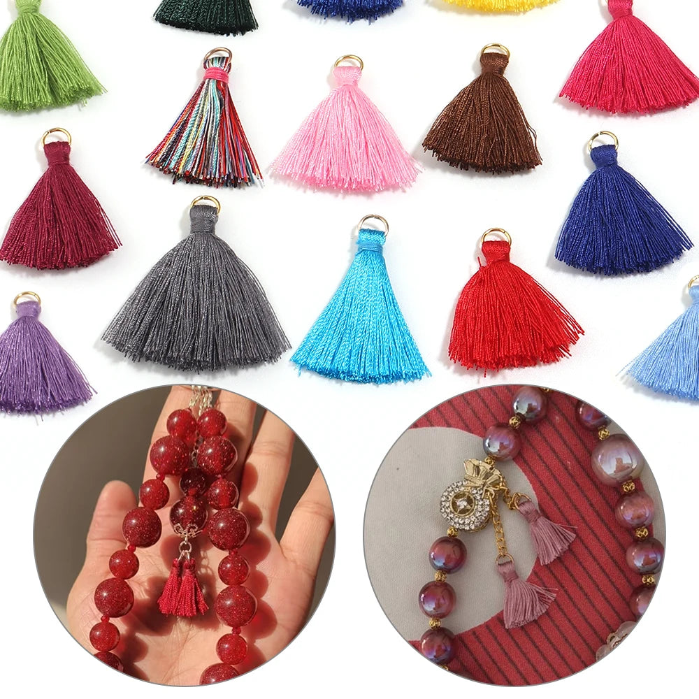 10pcs Mini Silky Tassel Charms 3.5cm – DIY Jewelry Making Tassel Jewelry Charms PLUSH