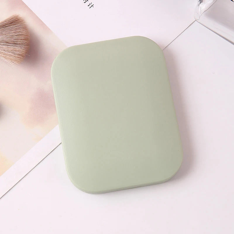 Portable Folding Makeup Mirror with Comb – Pocket Vanity Set Pocket Makeup Mirror PLUSH Green
