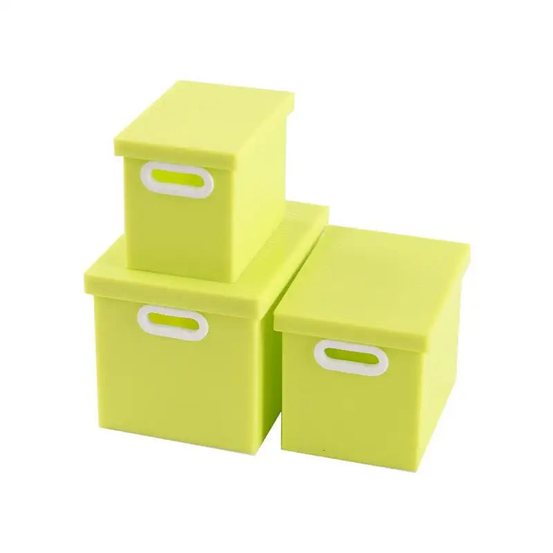 Dollhouse Mini Storage Boxes with Lids – Set of 3 | 1/6 Scale Dollhouse Accessories PLUSH A5