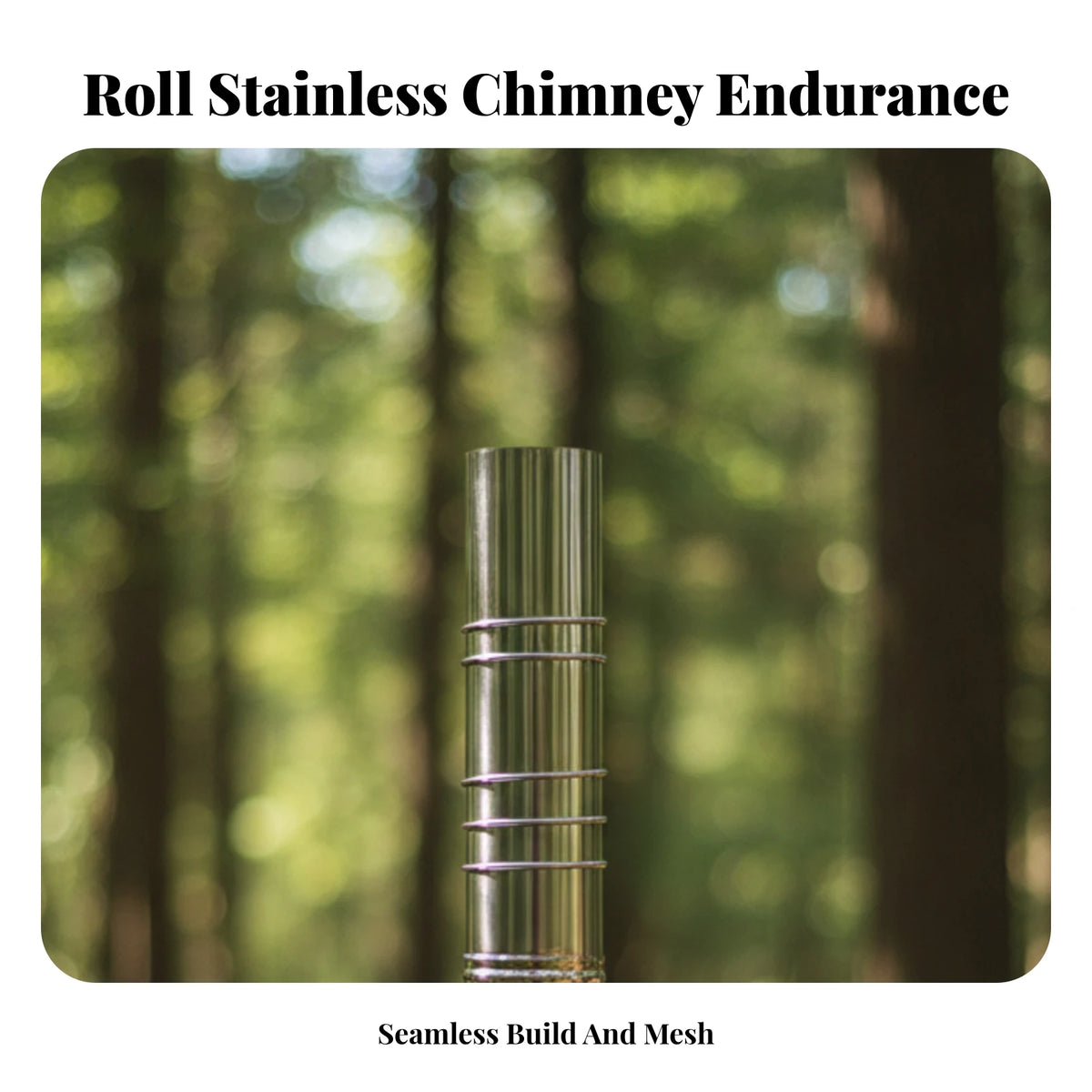 Stainless Steel Straight Chimney Pipe – Tent Stove Flue Extension Chimney Flue Pipe PLUSH