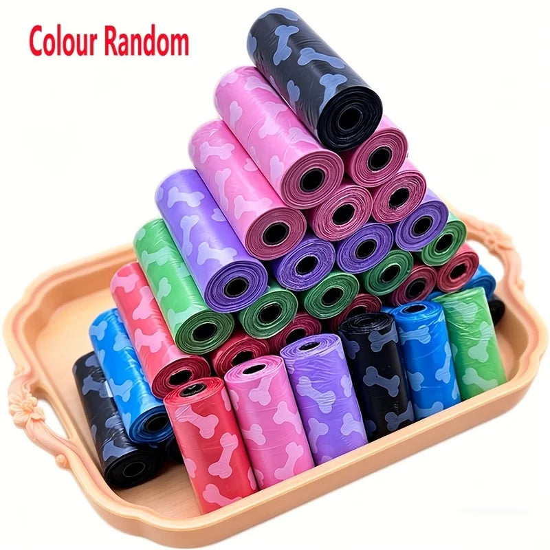 Leak-Proof Thickened Dog Waste Bags – Bone Print Design Dog Waste Bags PLUSH