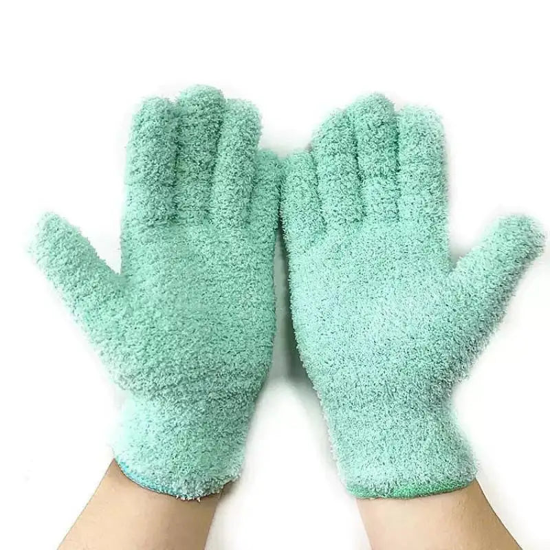 Microfiber Dusting Gloves – Stretchable Lint-Free Cleaning Mitts Microfiber Cleaning Gloves PLUSH A7