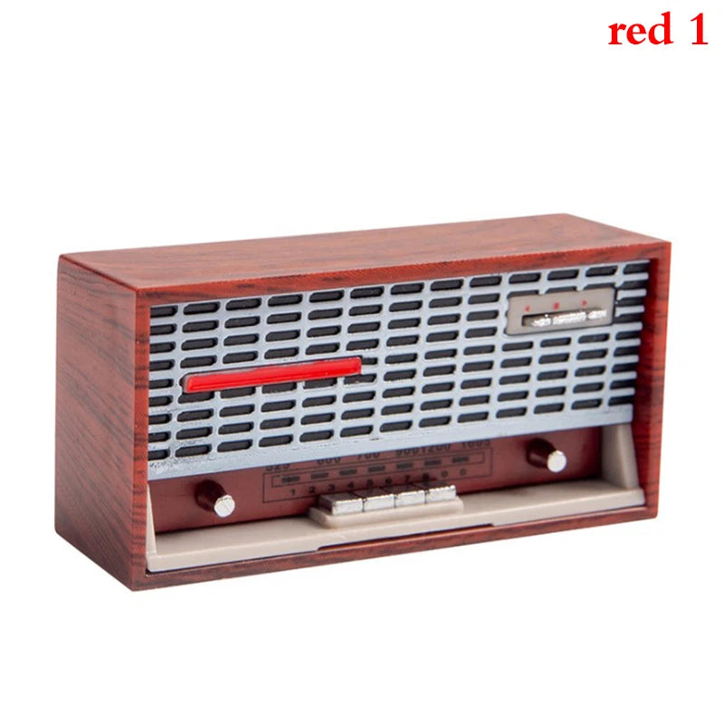 Dollhouse Mini Nostalgic Radio & Tape Recorder Model Toy Dollhouse Miniature PLUSH Red RD1