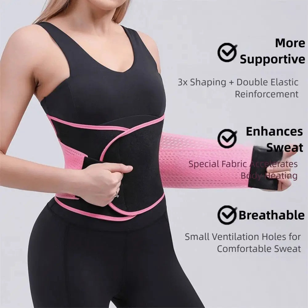 Adjustable Waist Trainer Belt – Breathable Lumbar Support Corset Waist Trainer Belt PLUSH
