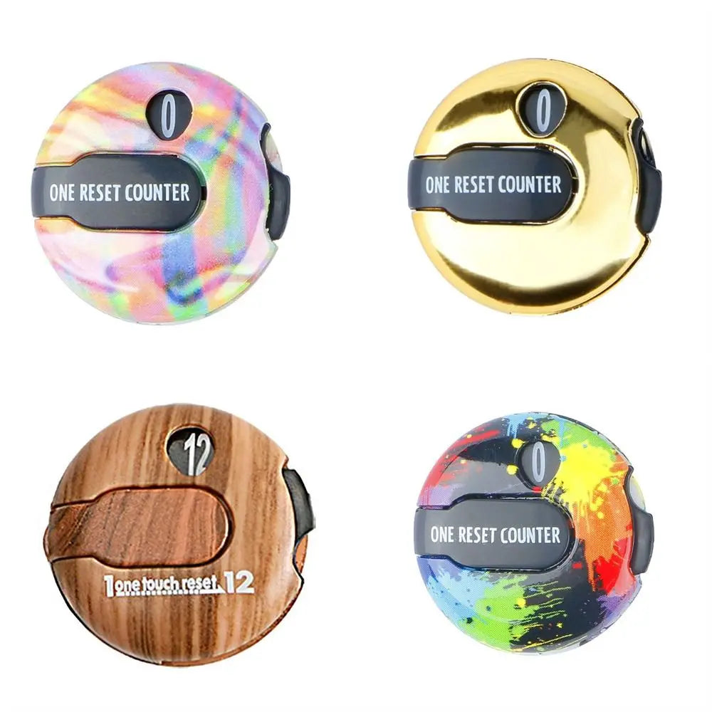 Golf Stroke Counter with Clip – Wood Grain Score Keeper Golf Score Counter PLUSH