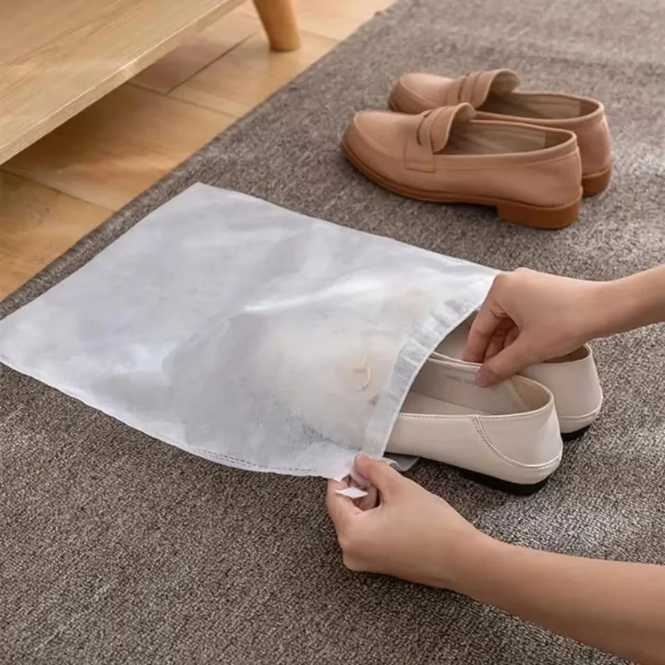 Non-Woven Drawstring Shoe Bags – Dustproof Storage Pouches Shoe Storage Bags PLUSH