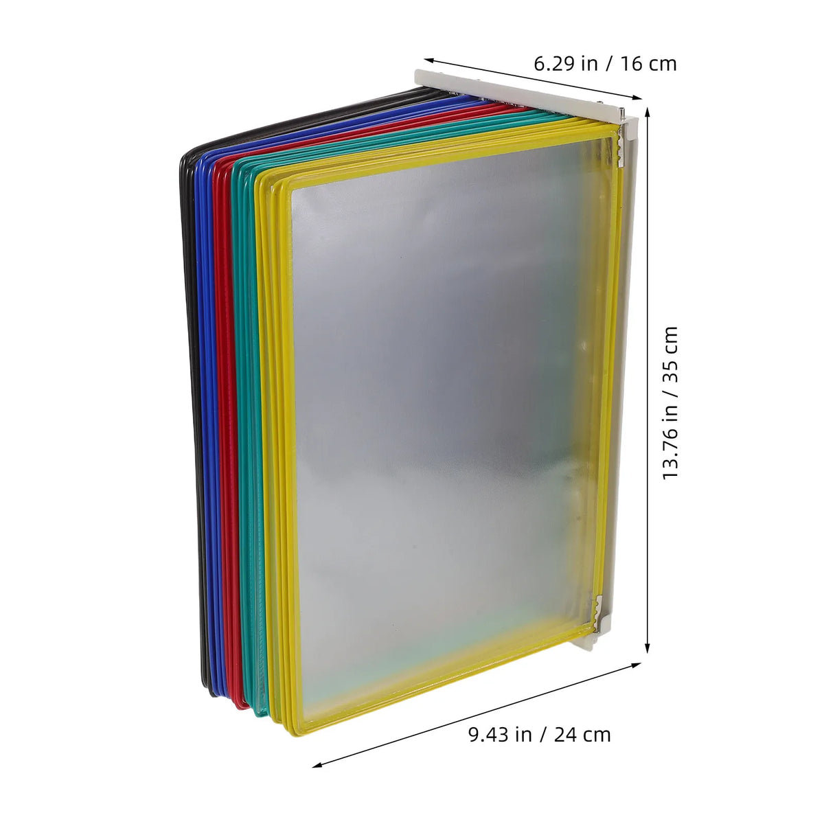 Multicolor Transparent Wall File Holder – Document Display Rack Wall File Organizer PLUSH