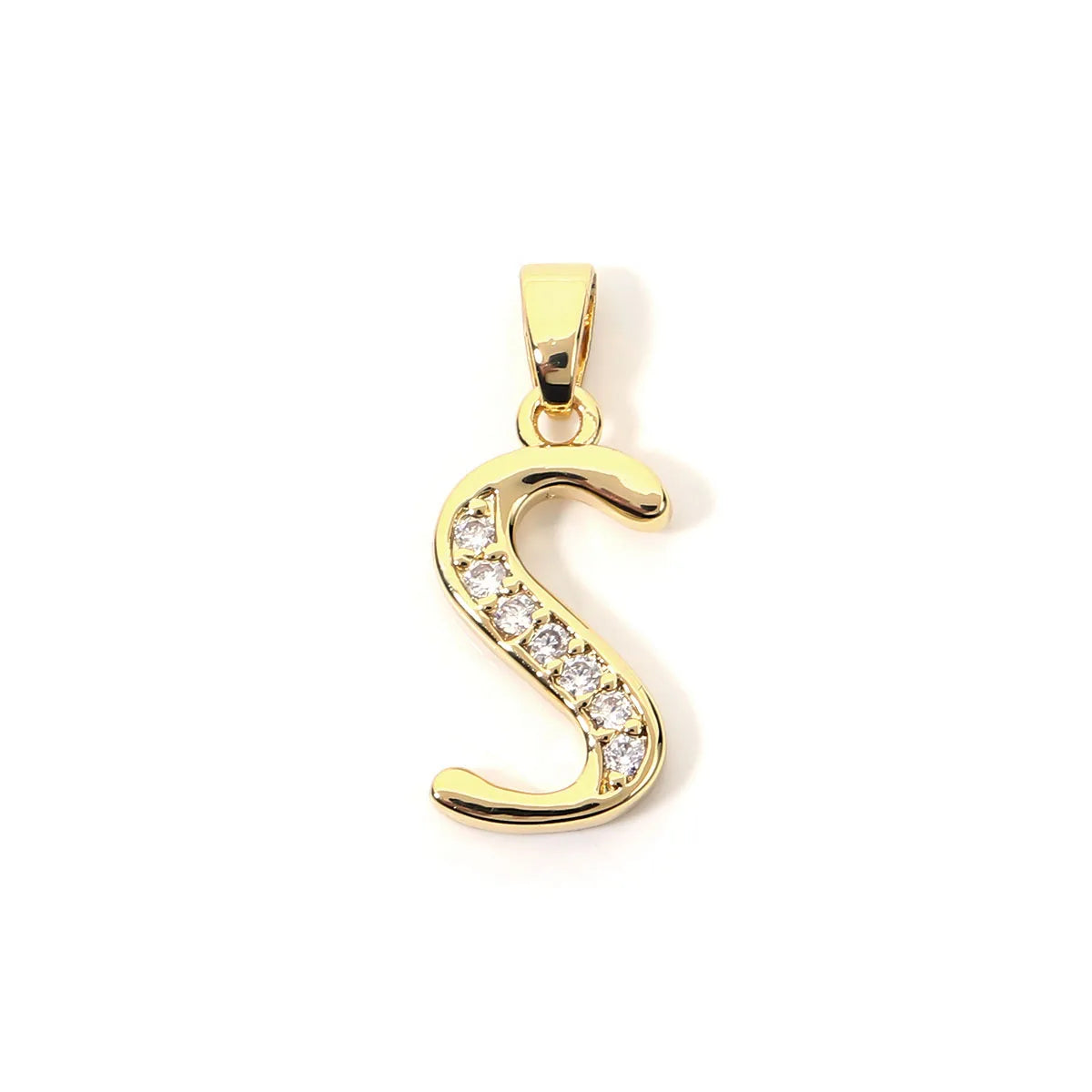Metal A-Z Zircon Initial Letter Charm Pendant – DIY Jewelry