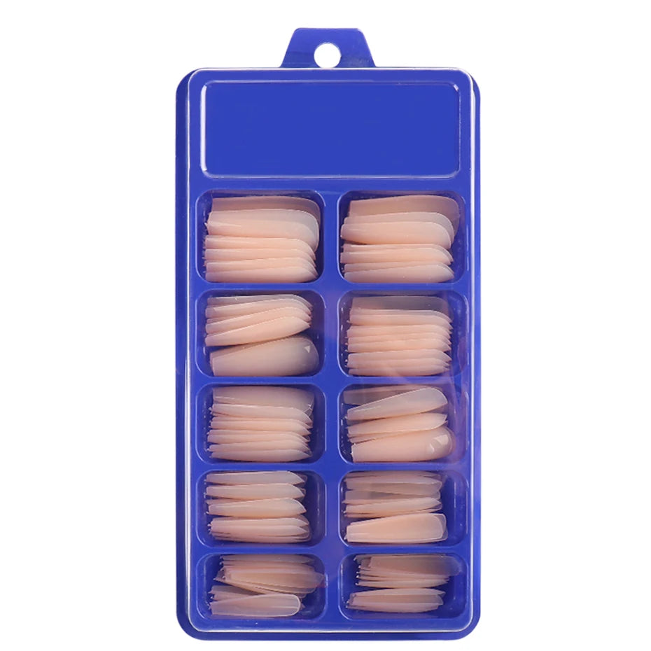 100pcs Coffin Press On Nails – Acrylic Nail Extension Kit Press On Nail Tips PLUSH 1895-47