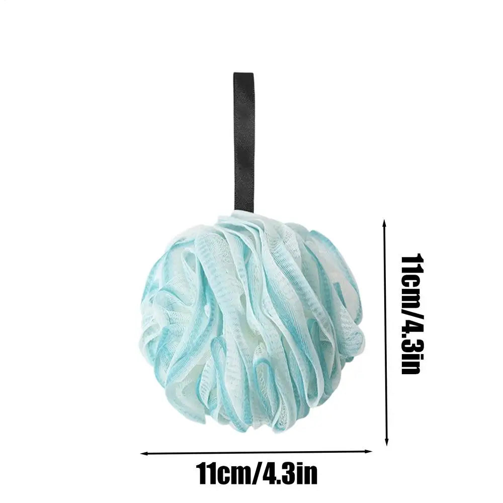 Loofah Mesh Bath Sponge Body Scrubber | Rich Lather Shower Ball Bath Loofah Sponge PLUSH Blue 1PC