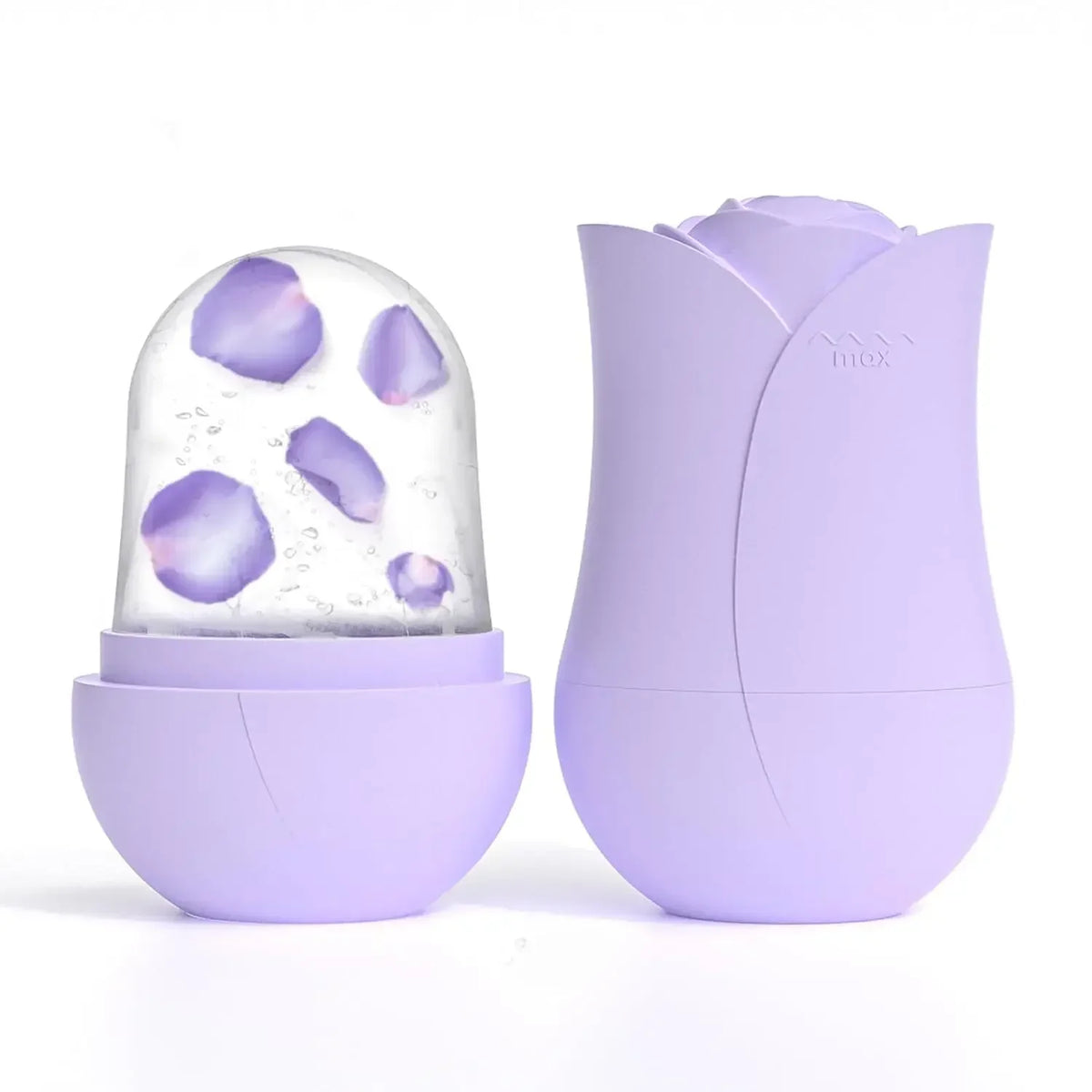 Rose Shape Ice Roller for Face – Cooling Facial Massager Facial Ice Roller PLUSH PURPLE