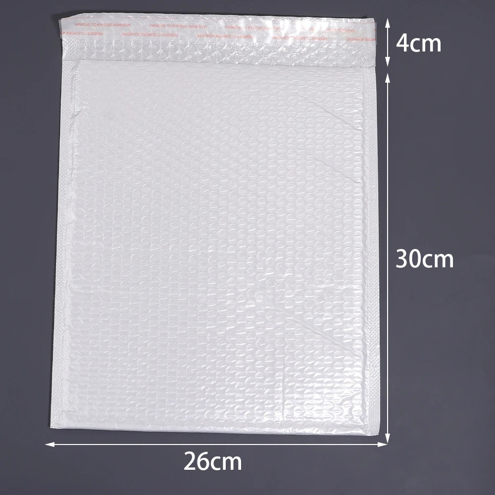 White Pearlescent Bubble Mailers | Padded Envelopes 5–20 Pack Bubble Mailer Envelopes PLUSH 26X30cm 5pcs