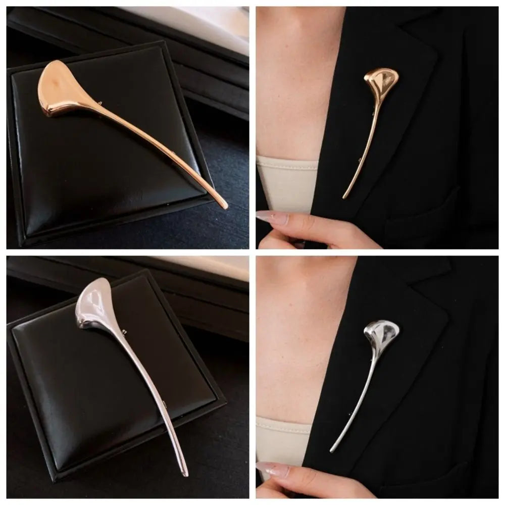 Ginkgo Leaf Brooch Vintage Elegant Gold Silver Lapel Pin Brooch Lapel Pin PLUSH