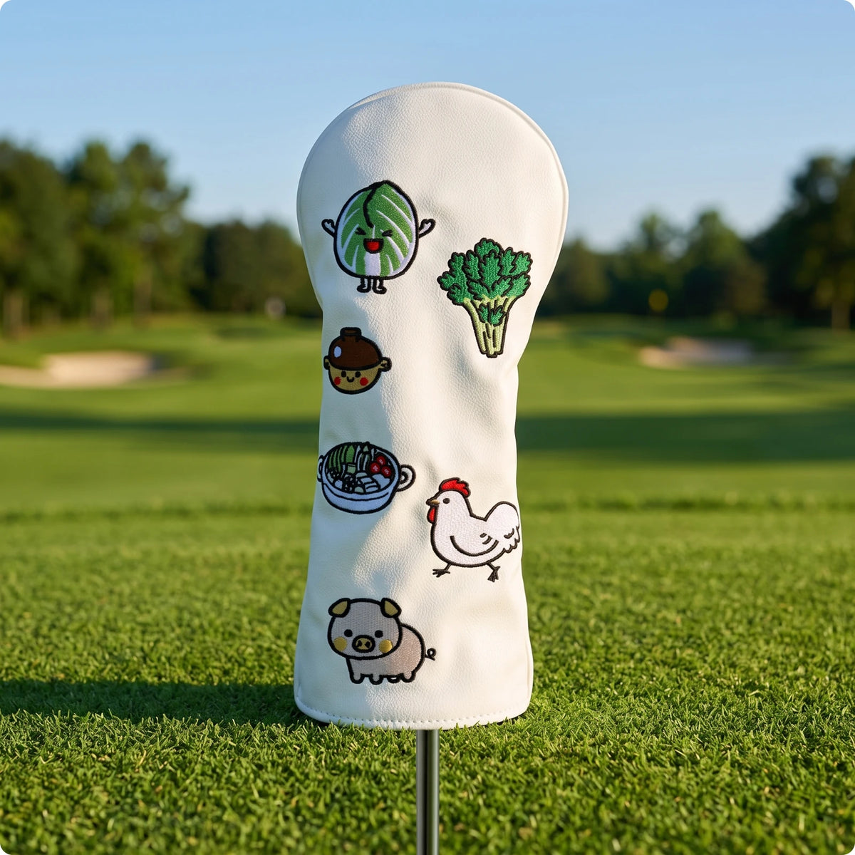 Golf Wood Headcover – Novelty PU Club Cover Universal Fit Golf Club Headcover PLUSH Driver