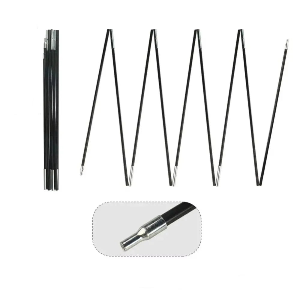 2-Pack Fiberglass Tent Poles – Adjustable Replacement Kit Tent Pole Kit PLUSH